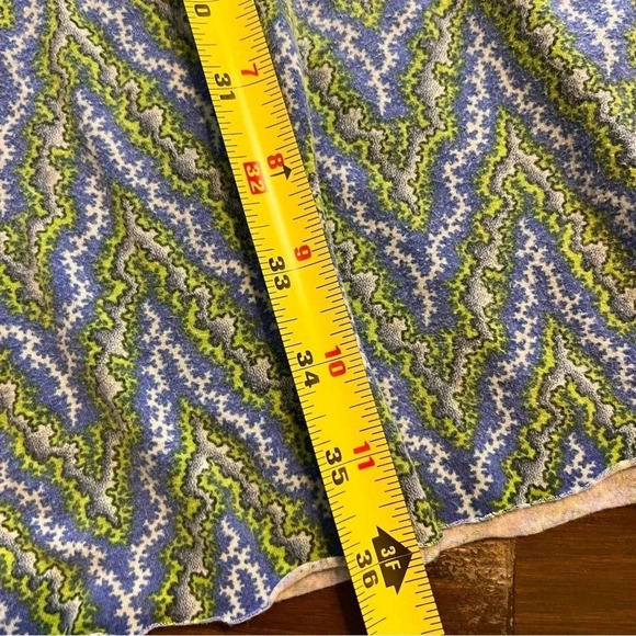 Free People Vintage Artsy Dress 90's Y2K Green Blue Small Boho Printed Festival - Picture 4 of 10